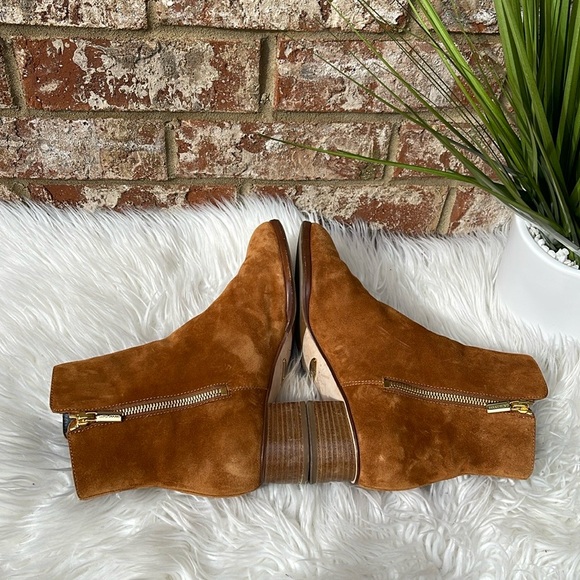 Sarah Flint Perfect Zip Bootie 30 In Cognac Suede Size IT 37.5/US 7.5 - Picture 7 of 15